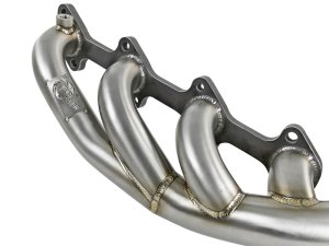 Ford Diesel Trucks Performance Exhaust - aFe - Twisted Steel Shorty Headers - Brushed Finish - `03-`07