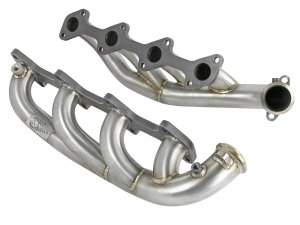Ford Diesel Trucks Performance Exhaust - aFe - Twisted Steel Shorty Headers - Brushed Finish - `03-`07