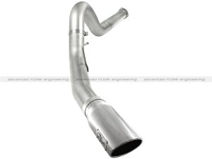 Ford Diesel Trucks Performance Exhaust - aFe - DPF Back, 5 inch Aluminized Steel, ATLAS - Polished - `11-`14
