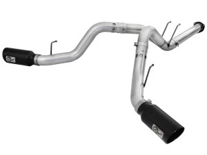 Ford Trucks Performance Exhaust - aFe - ATLAS 4 IN Aluminized Steel DPF-Back w/Black Tip - `11-`14