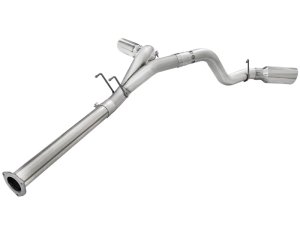Ford Diesel Truck Performance Exhaust - Rear - aFe - ATLAS DPF-Back, Aluminized Steel - Polished - `11-`14