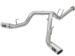 Ford Diesel Trucks Performance Exhaust - Dual Side Exit - aFe - DPF-Back - Polished - `17-`25