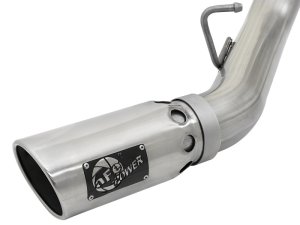 GMC Duramax Performance Exhaust - Rear - aFe - DPF Back, ATLAS, Dual Rear Side Exit - Polished - `17-`19