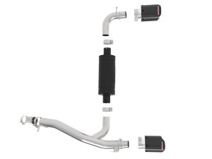 Ford Focus Performance Exhaust - Rear - aFe - Takeda 3