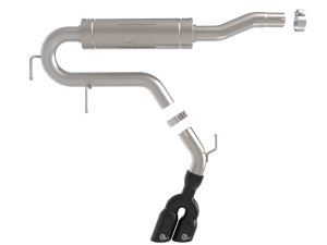 Ford Maverick Performance Exhaust - aFe - Rebel Series 2-1/2 IN 304 Stainless Steel Cat-Back - Black - `22-`26