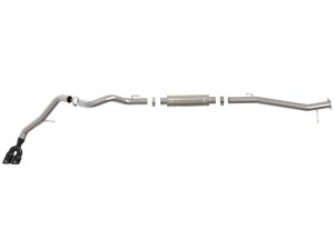 Ford Ranger Performance Exhaust - Rear-Side - aFe - Vulcan Series 3in Stainless Rear Exit w/ Black Tip - Black - `22-`26