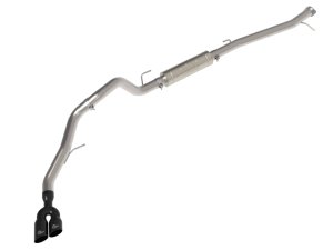 Ford Ranger Raptor Performance Exhaust - Rear-Side - aFe - Vulcan Series 3in Stainless Rear Exit w/ Black Tip - Black - `22-`26