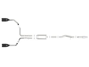 GMC Sierra 1500 Performance Exhaust - aFe - Vulcan Series Cat Back - Black - `19-`25