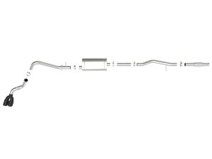 Chevrolet Silverado 1500 Performance Exhaust - aFe - Vulcan Series Cat Back - Black - `19-`25