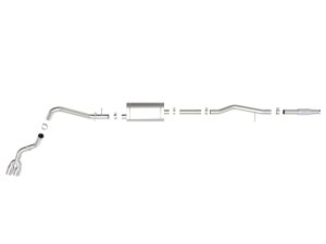 Chevrolet Silverado 1500 Performance Exhaust - aFe - Vulcan Series 3in 304SS Cat-Back w/ Polished Tip - `19-`25