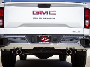 Chevrolet Silverado 1500 Performance Exhaust - Rear - aFe - Vulcan Series 304 Stainless Steel Cat-Back w/ Polished Tips - `19-`25