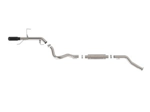Toyota Land Cruiser Performance Exhaust - aFe - Vulcan Series 3 IN Stainless Steel Rear Exit - Black - `22-`26