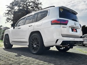 Toyota Land Cruiser Performance Exhaust - aFe - Vulcan Series 3 IN Stainless Steel Rear Exit - Black - `22-`26