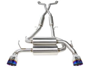 Infiniti Q60 Performance Exhaust - aFe - Takeda 2-1/2in 304SS Cat-Back with Blue Flame Tips - Blue - `14-`15