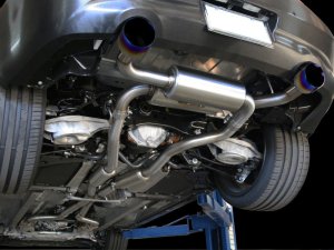 Infiniti Q60 Performance Exhaust - aFe - Takeda 2-1/2in 304SS Cat-Back with Blue Flame Tips - Blue - `14-`15