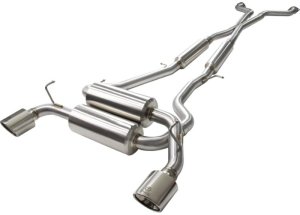 Infiniti Q60 Performance Exhaust - aFe - Cat Back - Polished - `14-`15