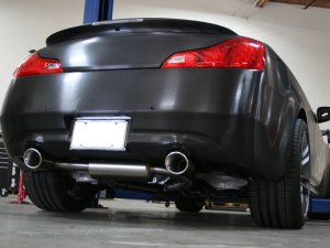 Infiniti Q60 Performance Exhaust - aFe - Cat Back - Polished - `14-`15