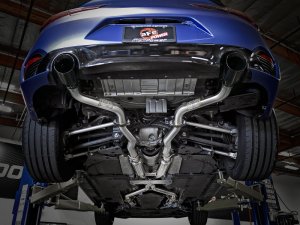 Infiniti Q60 Performance Exhaust - aFe - Takeda 2.5in 304 SS Cat-Back Exhaust w/ Black Tips - Black - `17-`19