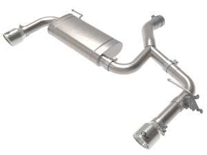 BMW X1 Performance Exhaust - Rear - aFe - MACH Force-Xp Axle-Back, 3 to 2-1/2 in 304 Stainless Steel, Dual 4 in Polished Tips, Factory-Style Valve (uses factory motor) - Polished - `15-`22