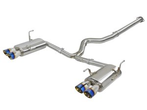 Subaru WRX STI Performance Exhaust - aFe - Cat Back, Dual Exit - Blue Flame - `15-`21 Subaru WRX STI Performance Exhaust - aFe - Cat Back, Dual Exit - Blue Flame - `15-`21
