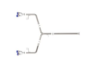 Kia K5 Performance Exhaust - aFe - Axle Back w/ Quad Tips - Blue Flame - `21-`24