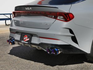 Kia K5 Performance Exhaust - aFe - Axle Back w/ Quad Tips - Blue Flame - `21-`24
