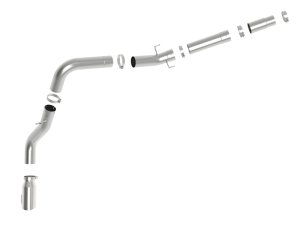 Ram Trucks Performance Exhaust - aFe - Large Bore HD 5in 409-SS DPF-Back w/Polished Tip - `19-`25