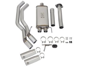 Ford F-150 Performance Exhaust - Dual Center Exit - aFe - Rebel Series - Polished - `15-`16