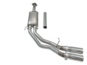 Ford F-150 Performance Exhaust - Dual Center Exit - aFe - Rebel Series - Polished - `15-`16