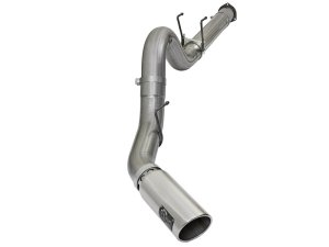 Ford Diesel Trucks Performance Exhaust - aFe - DPF Back, Large Bore-HD 5 IN 409 Stainless Steel - Polished - `17-`25
