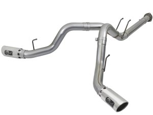 Ford Trucks Performance Exhaust - Dual Side Exit - aFe - DPF Back - Polished - `17-`25