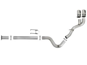 Ford Diesel Trucks Performance Exhaust - aFe - Rebel XD Series DPF Back - Polished - `17-`18