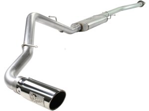 GMC Sierra 1500 Performance Exhaust - aFe - MACH Force-Xp Cat-Back, 3 in 409 Stainless Steel, Polished Tip - Polished - `99-`03