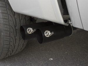 Chevrolet Silverado LD Performance Exhaust - aFe - Rebel Series Dual Center Exit Cat Back - Black - 2019