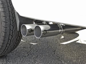 Chevrolet Silverado Performance Exhaust - Middle Side Exit - aFe - Rebel Series Cat Back - Polished - `09-`18