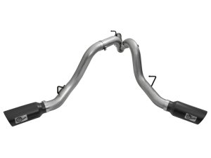 GMC Sierra 3500HD Performance Exhaust - aFe - Large Bore-HD DPF-Back - Black - `16-`17