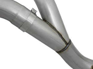 GMC Truck Performance Exhaust - aFe - Large Bore HD 4in Dual DPF-Back, Single To Dual Conversion - Polished - `16-`17