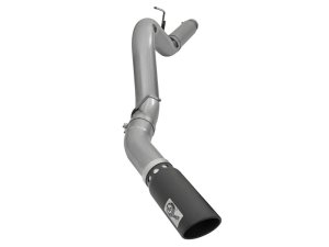 Chevrolet Silverado Performance Exhaust - aFe - DPF Back - Large Bore-HD 5in Exhausts - Black - `16-`17
