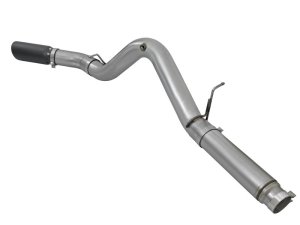 GMC Sierra Performance Exhaust - aFe - DPF Back - Large Bore-HD 5in Exhausts - Black - `16-`17