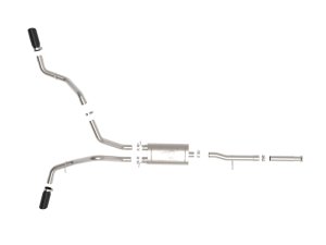 Chevrolet Silverado Performance Exhaust - Dual Rear-Side Exit - aFe - Apollo GT Cat-Back - Black - `09-`18