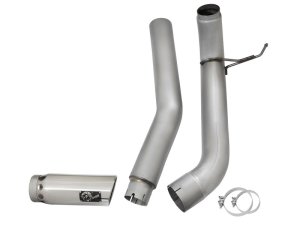 Nissan Titan XD Performance Exhaust - aFe - DPF Back, LARGE Bore HD, Stainless Steel - Polished - `16-`19