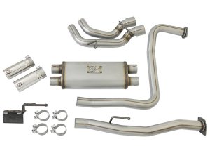 Nissan Titan Performance Exhaust - Middle-Side Exit - aFe - Rebel Series Cat Back - Black - `04-`15 Nissan Titan Performance Exhaust - Middle-Side Exit - aFe - Rebel Series Cat Back - Black - `04-`15