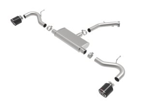 Hyundai Elantra GT Performance Exhaust - aFe - Takeda 2-1/2 IN 409 Stainless Steel Axle-Back - Carbon Fiber - `18-`20
