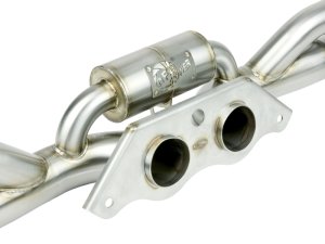 Porsche 911 GT3 Performance Exhaust - Rear - aFe - MACHForce XP 304 Stainless Secondary Muffler Delete - `14-`19