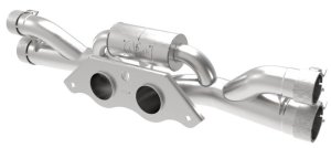 Porsche 911 GT3 Performance Exhaust - Rear - aFe - MACHForce XP 304 Stainless Secondary Muffler Delete - `14-`19