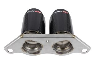 Porsche 911 GT3 Performance Exhaust - aFe - Mach Force-Xp 4in 304 SS Bolt-On Exhaust Tips - Carbon Fiber - `14-`19