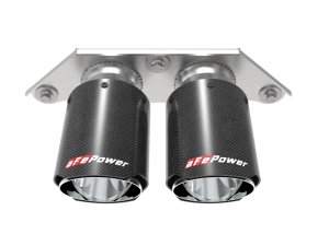 Porsche 911 GT3 Performance Exhaust - aFe - Mach Force-Xp 4in 304 SS Bolt-On Exhaust Tips - Carbon Fiber - `14-`19