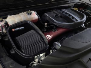 Dodge Ram 1500 Performance Air Intake - aFe - Track Series Red Kevlar/Carbon Fiber Intake System w/ Pro 5R Filter - Red - `25-`27