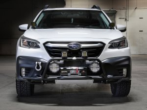 Subaru Outback Bumper - Front - aFe - Terra Guard with Winch Mount - Black - `20-`22