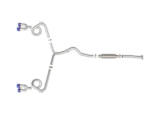 Subaru WRX Performance Exhaust - aFe - Takeda Cat Back - Blue Flame Tips `15-`21